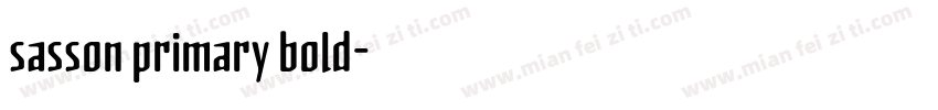 sasson primary bold字体转换